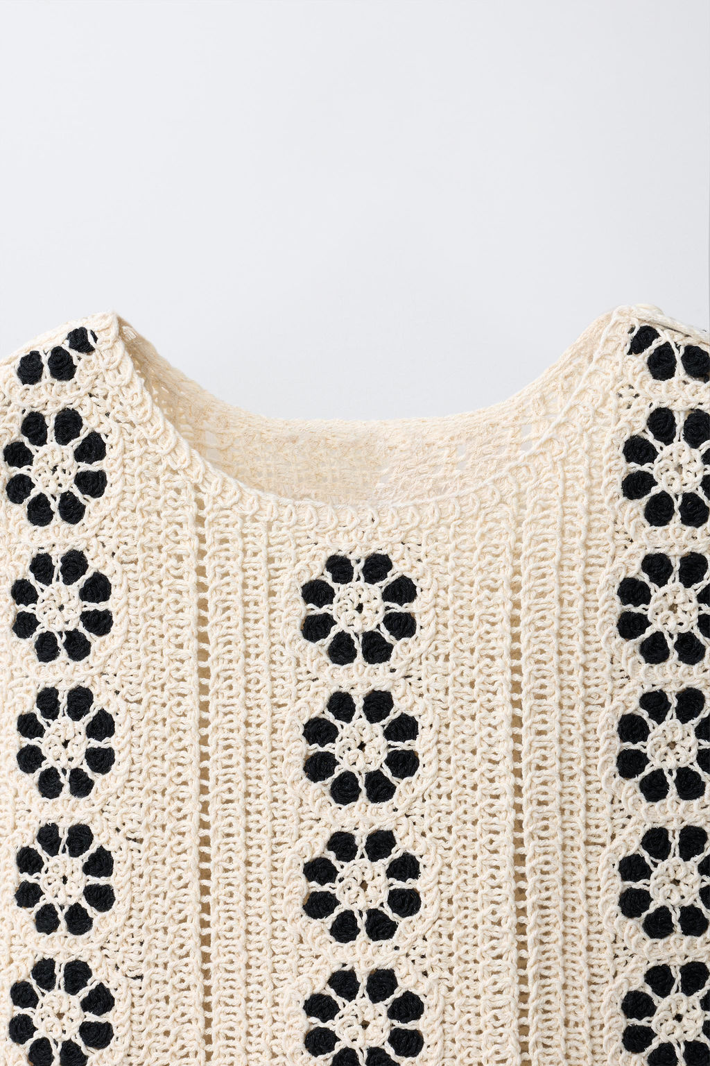 TOP PUNTO FLORES CROCHET / Crudo - Zara фото 3