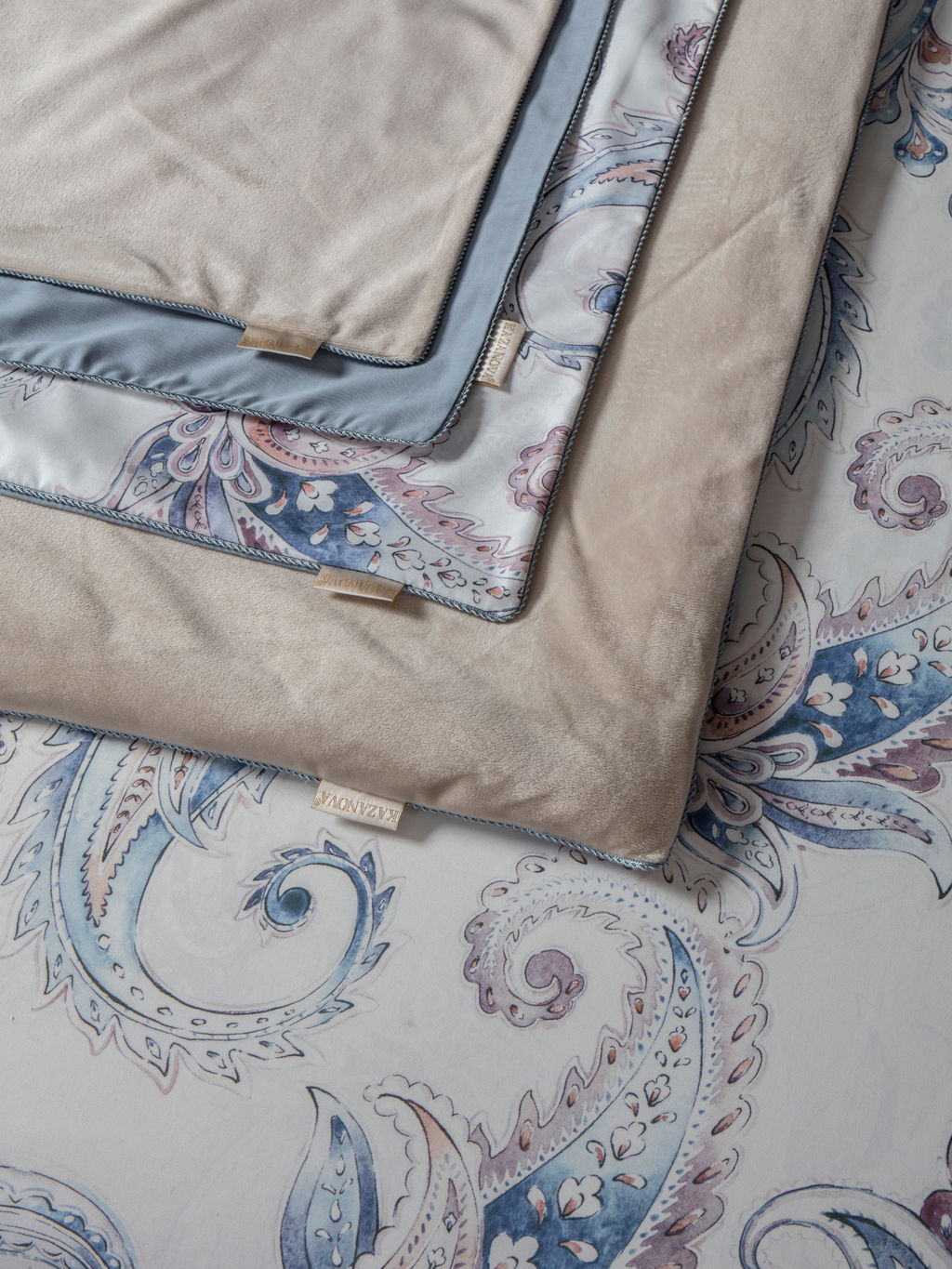 Комплект с одеялом Нельсон (молоко голубое небо) ABC Cotton