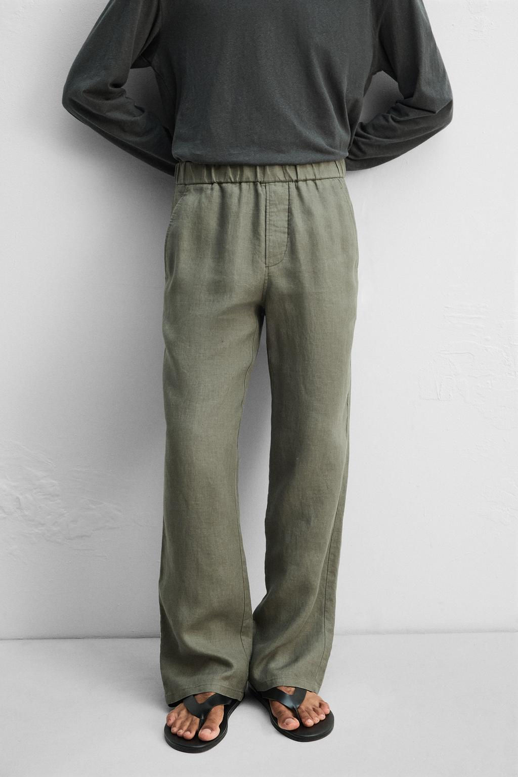 100% LINEN TROUSERS - Zara фото 9