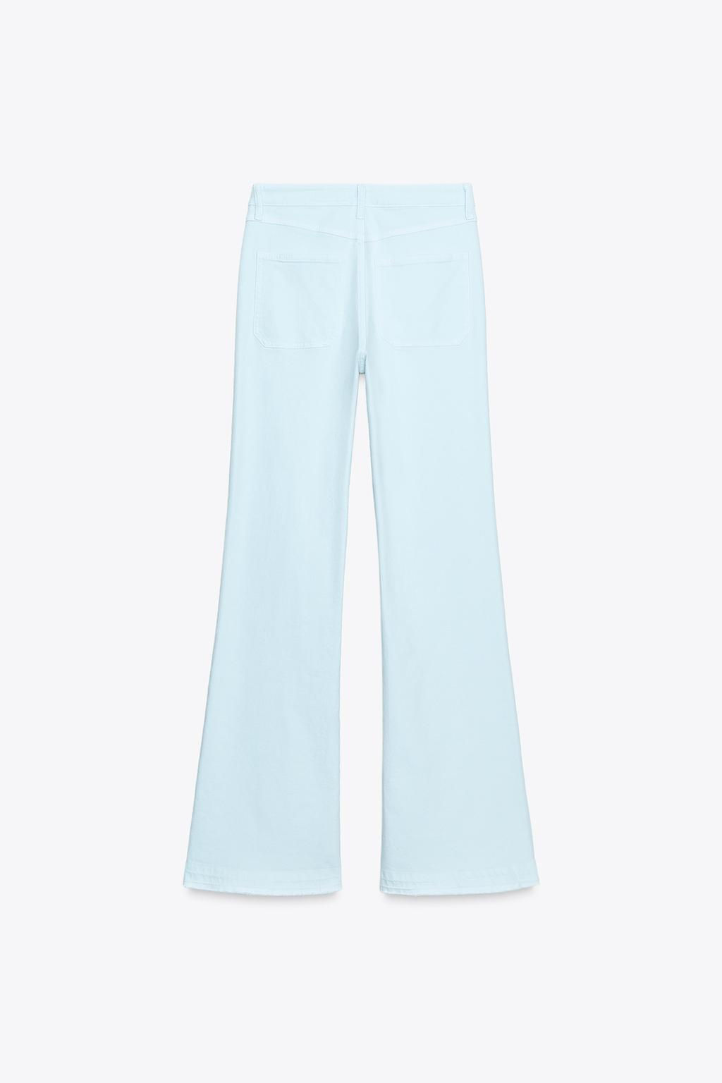 Z1975 HIGH-WAIST FLARE JEANS WITH BUTTONS - Zara фото 9
