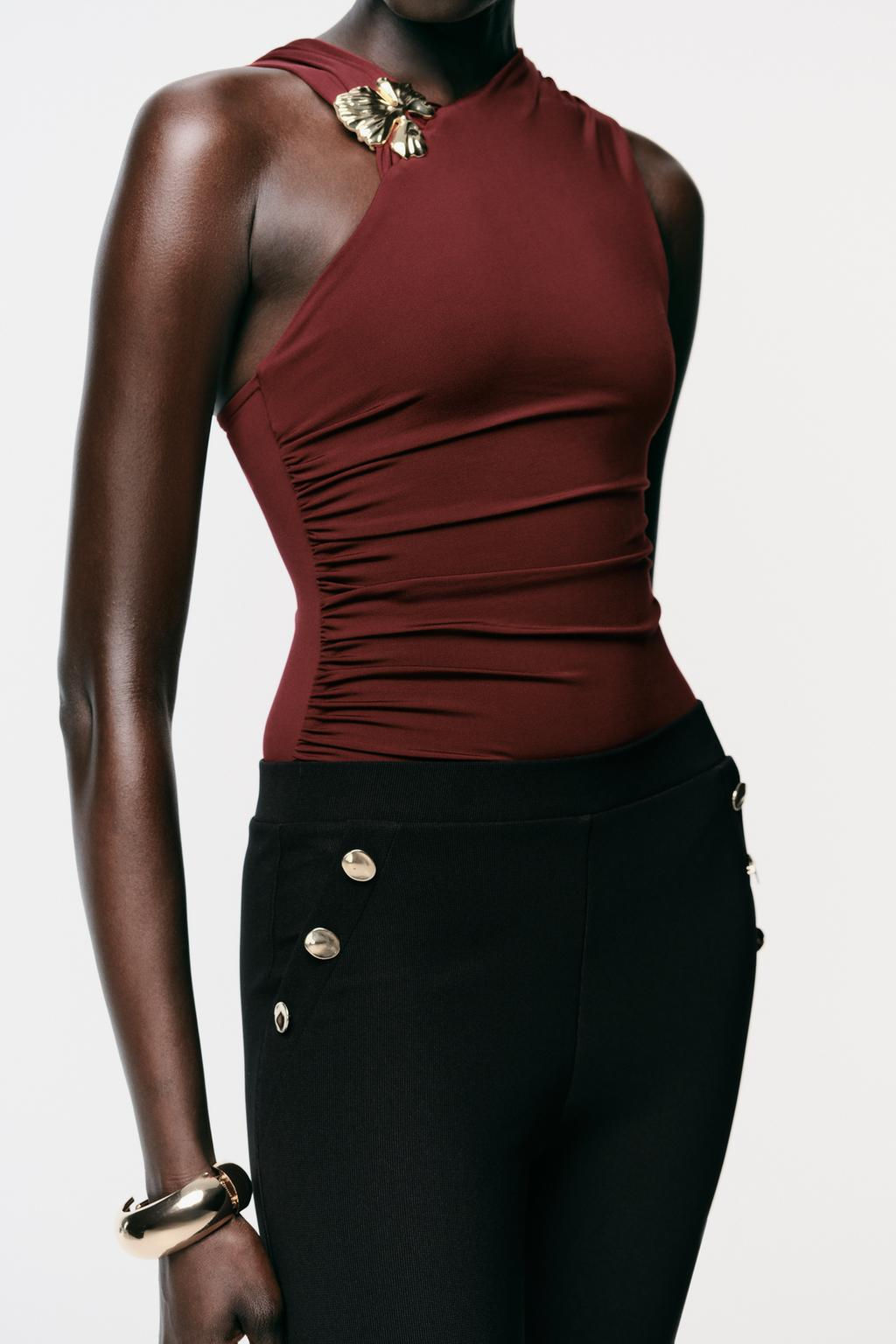 OTTOMAN LEGGINGS WITH BUTTONS - Zara фото 3