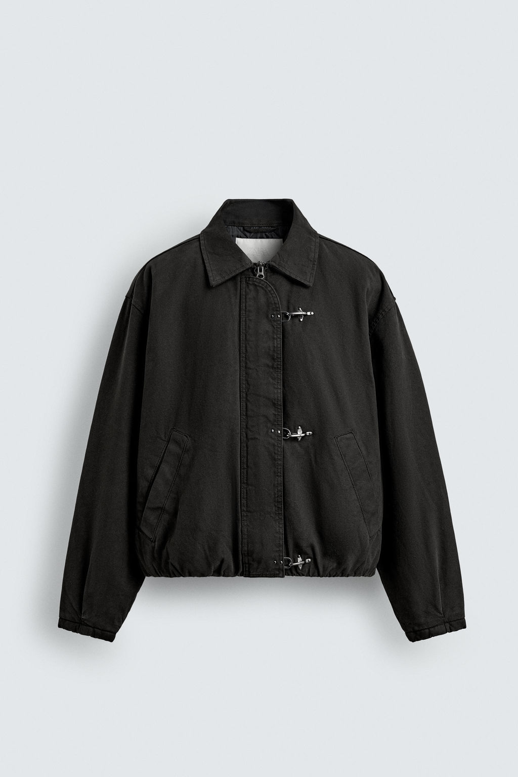 CROPPED FIT JACKET WITH METAL TOGGLES - Zara фото 7