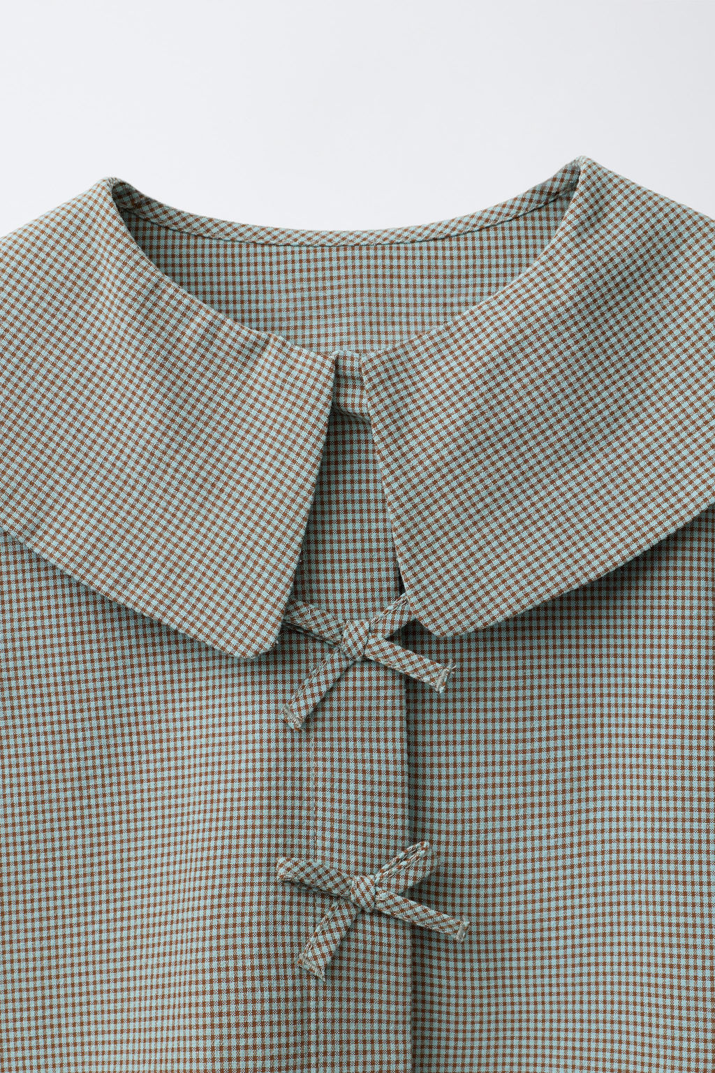GINGHAM SHIRT WITH PETER PAN COLLAR - Zara фото 3
