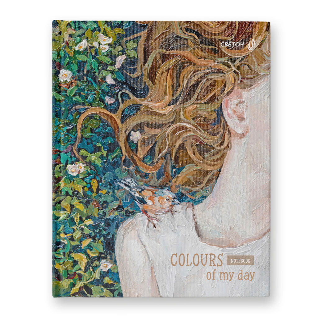 Светоч Бизнес-блокнот, матовая ламинация + выбор.лак, 80ББТ5_93_5_1 A5+ 80 л. 22 шт. клетка Ветер в волосах 000944