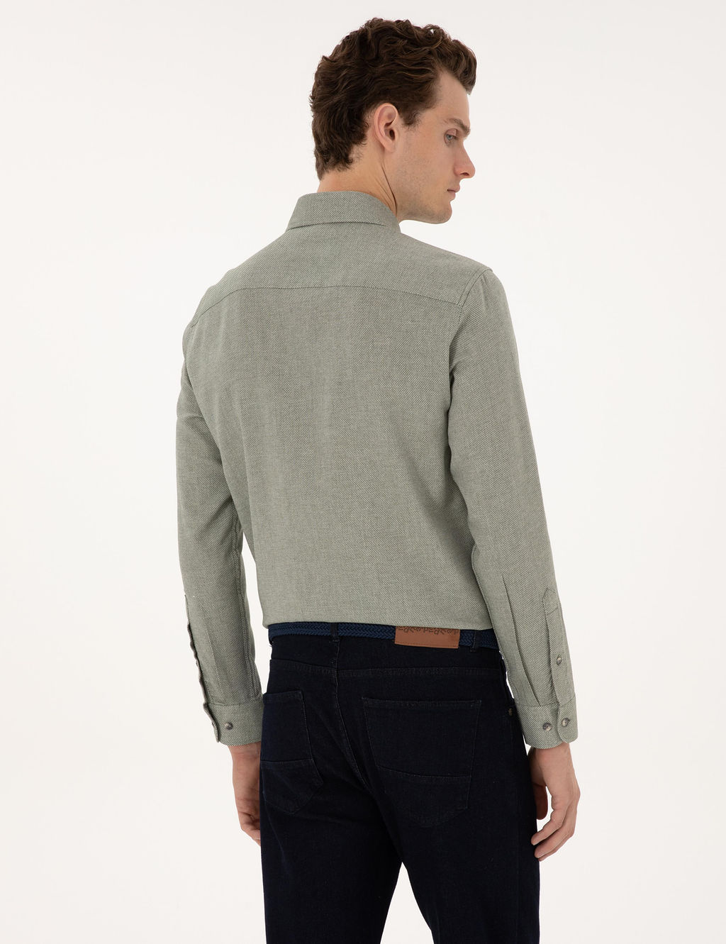 Ye_il Slim Fit Uzun Kollu G_mlek - Pierre cardin фото 5