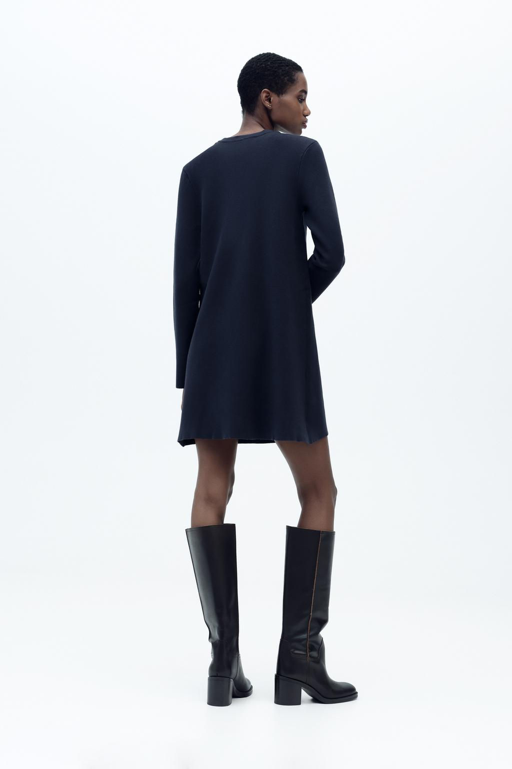 PLAIN KNIT MINI DRESS - Zara фото 4