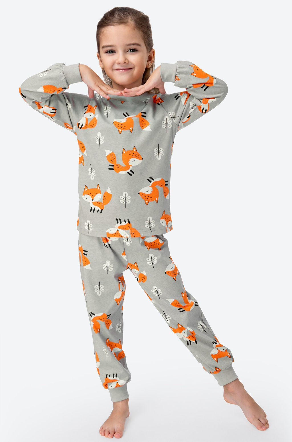 Хлопковая пижама для девочки Happyfox