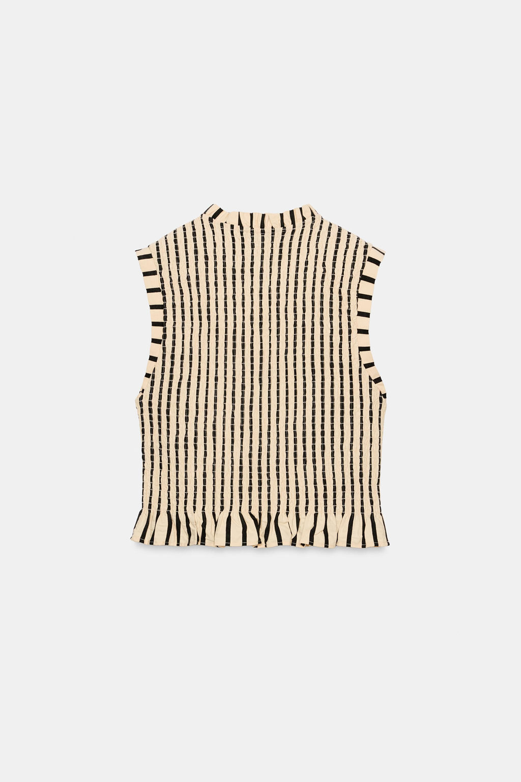 TOP RAYAS NIDO DE ABEJA / Crudo / Negro - Zara фото 8