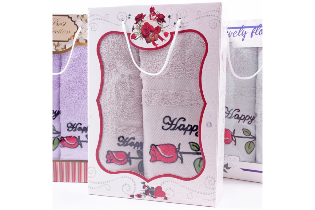 Набор полотенец махровых А7002 в коробке Б+Л - Наталья-текстиль фото 2