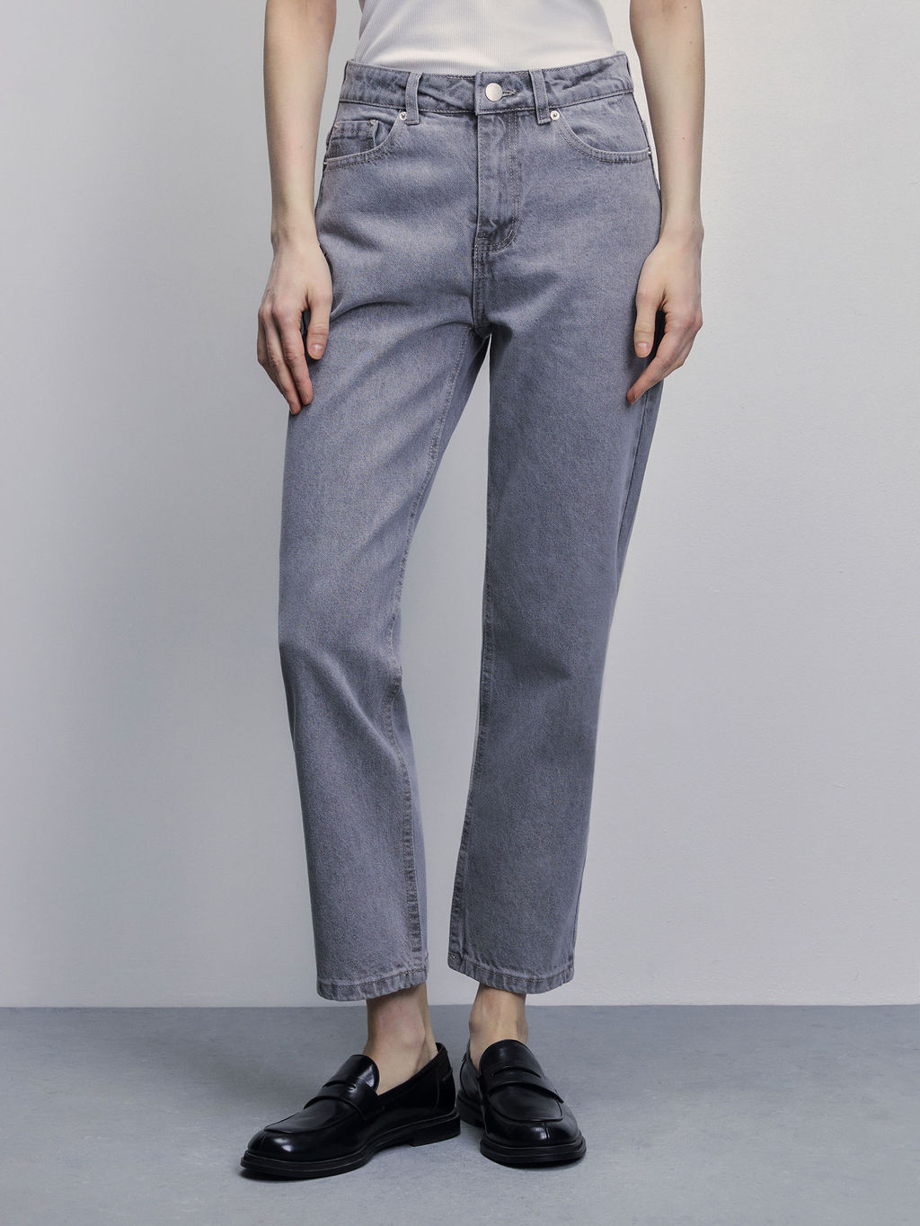 Джинсы straight cropped / Zarina  фото 2