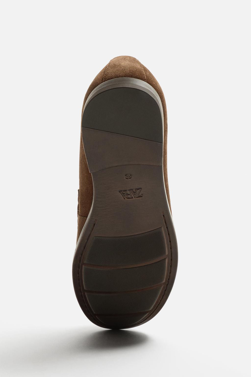 LEATHER LOAFERS WITH APPLIQUE - Zara фото 4
