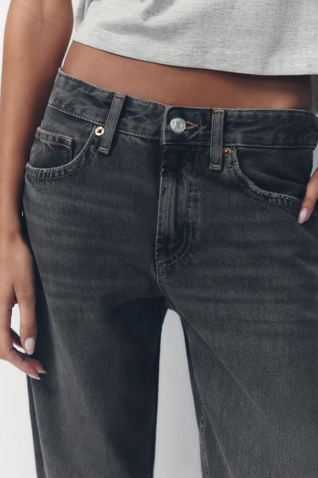 TRF WIDE-LEG MID-WAIST JEANS - Zara фото 5