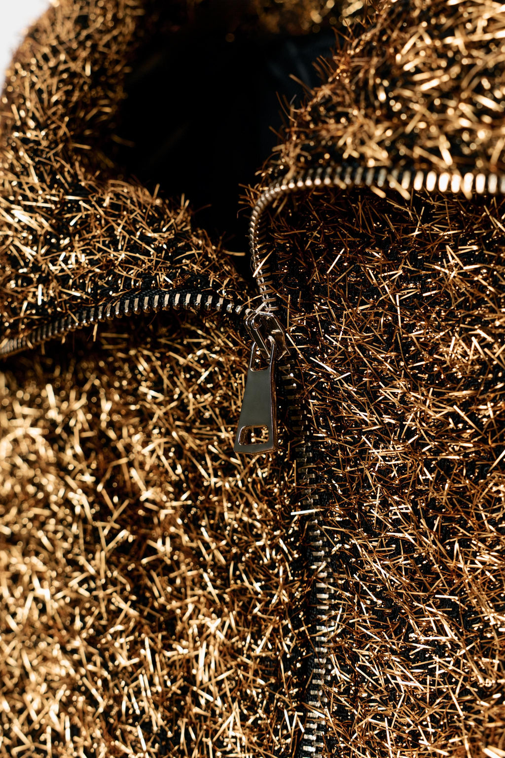 METALLIC THREAD BOMBER JACKET - Zara фото 10