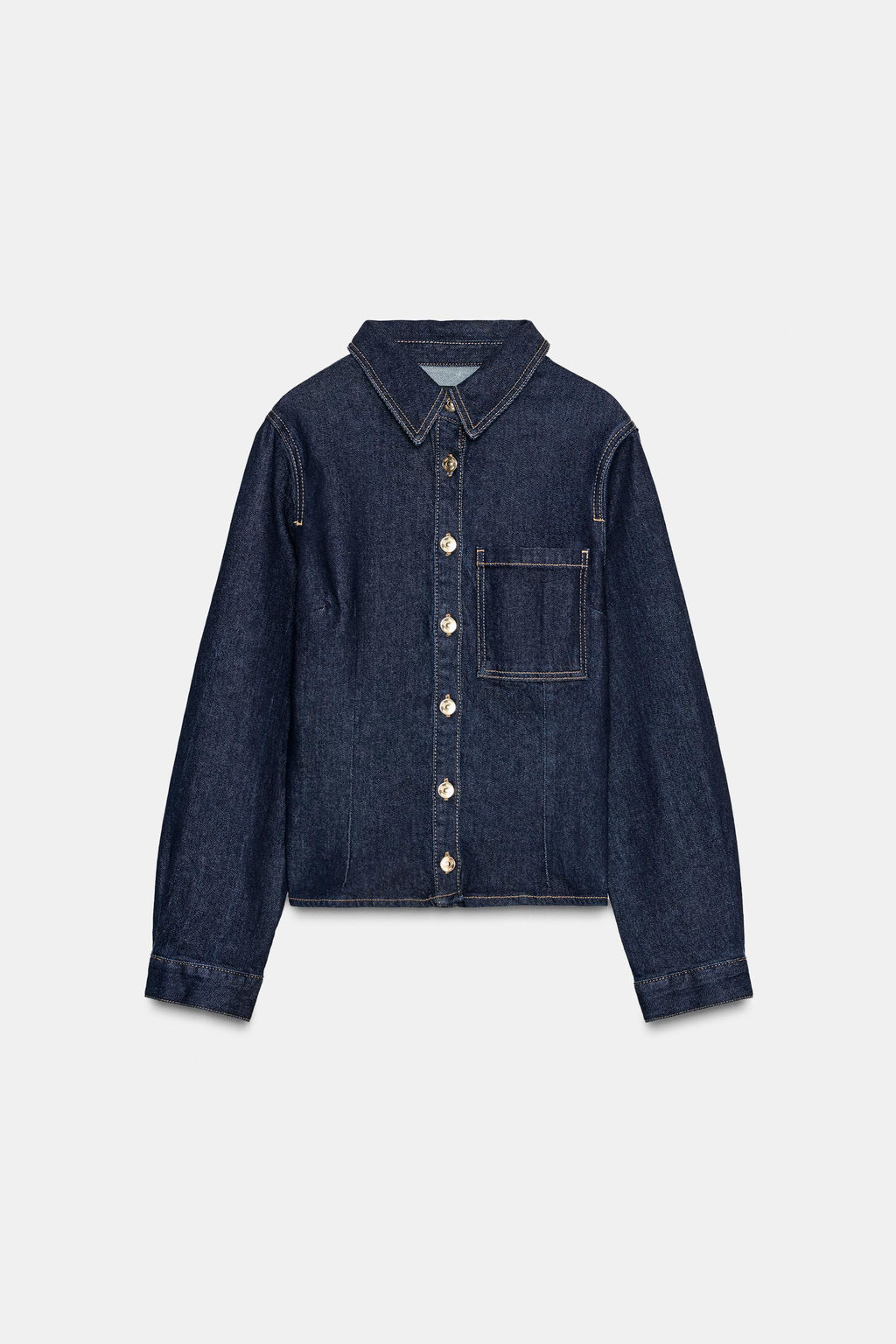 Z1975 FITTED DENIM SHIRT - Zara фото 6