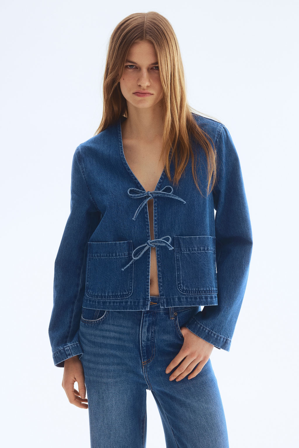 Chaqueta denim con lazadas - H&m фото 4