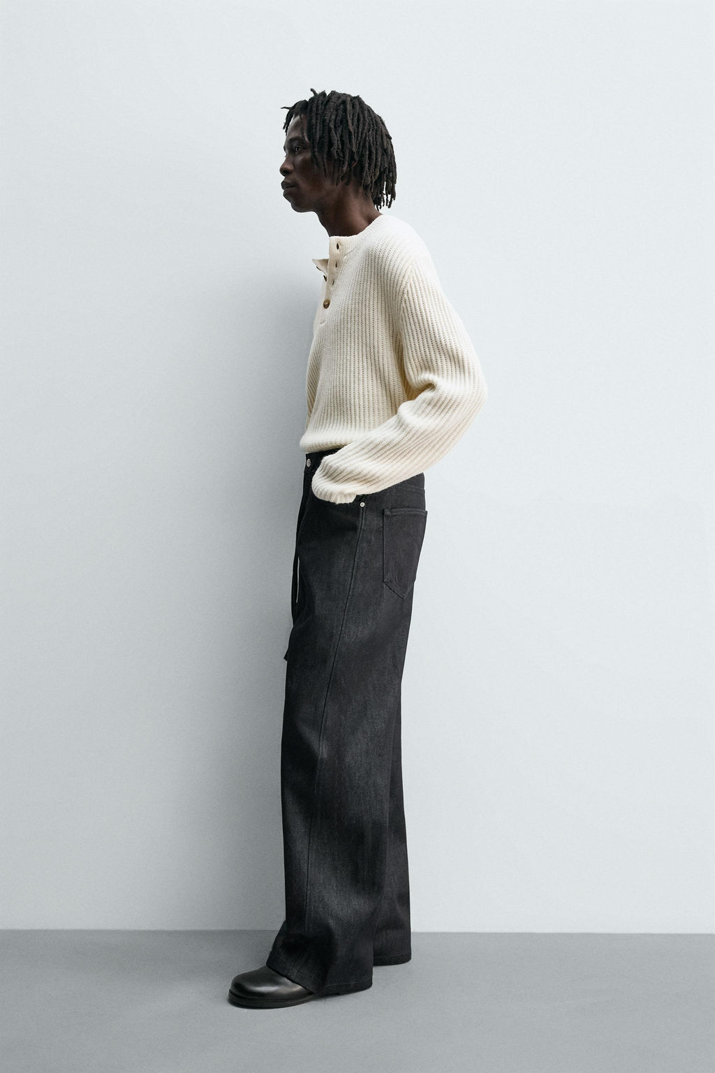 RELAXED FLARE FIT JEANS - Zara фото 10