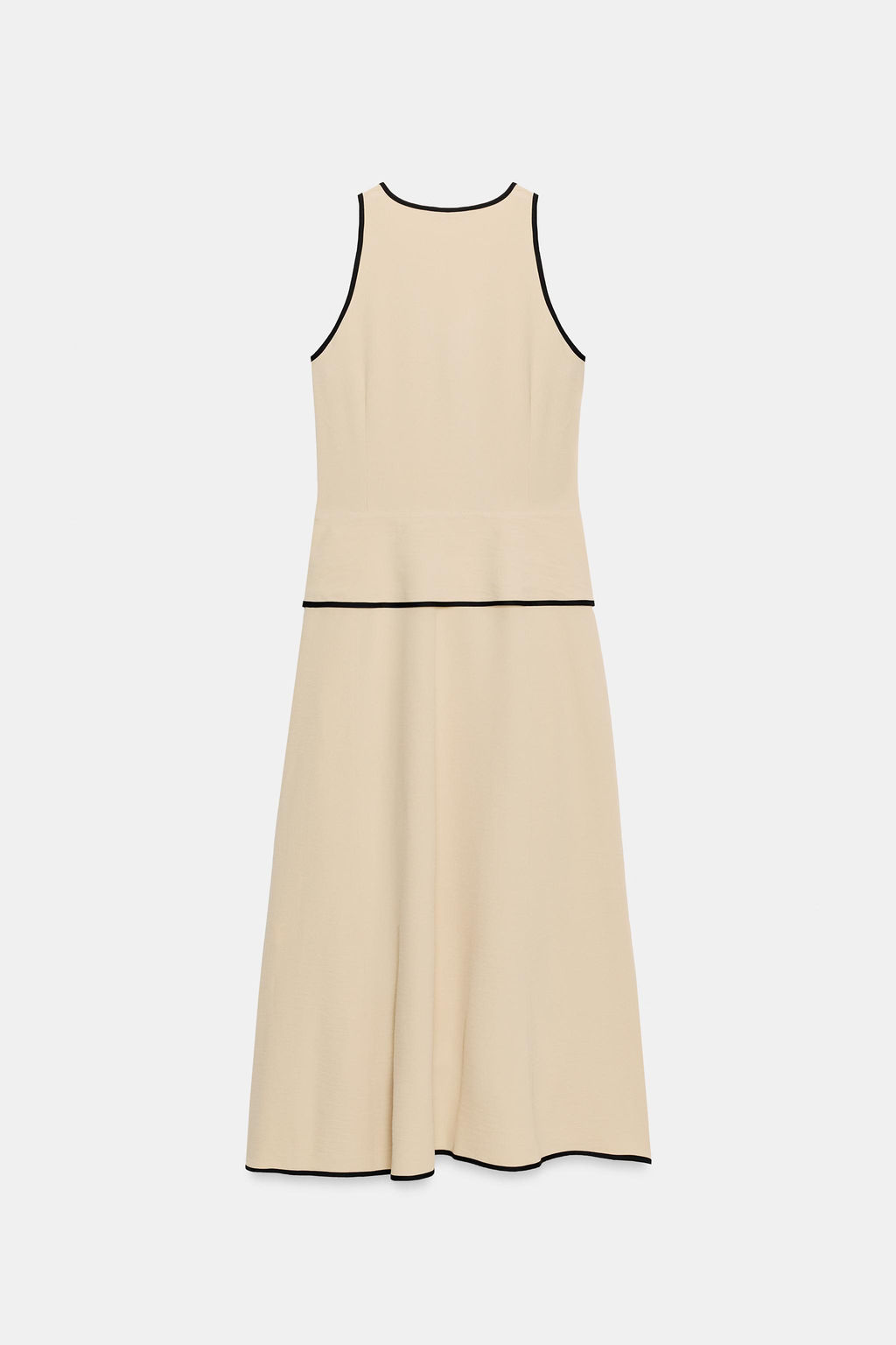VESTIDO MIDI VIVOS CONTRASTE / Beige claro - Zara фото 9