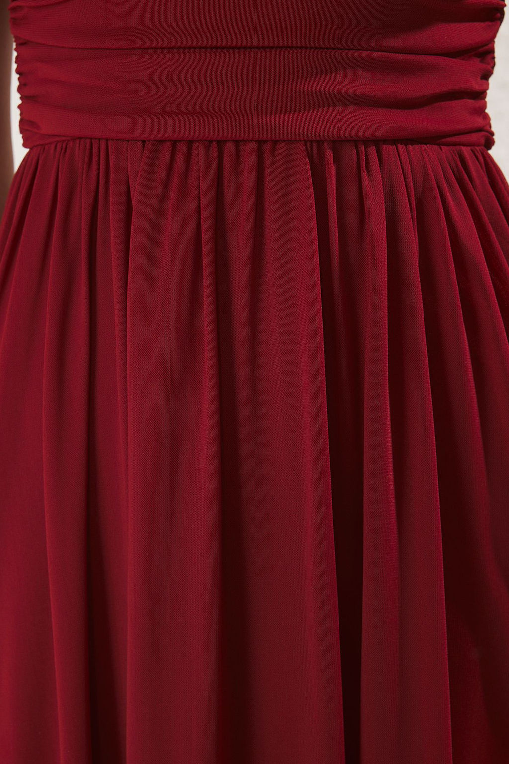 TRENDYOLMILLA Yag Yesili A-Kesim V Yaka Orme Uzun S?k Abiye Elbise TPRSS25AE00096  фото 13