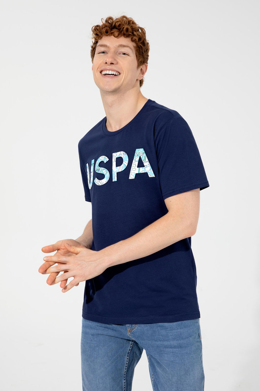 Мужская темно-синяя футболка с круглым вырезом Неожиданная скидка в корзине - U.s. polo assn фото 2