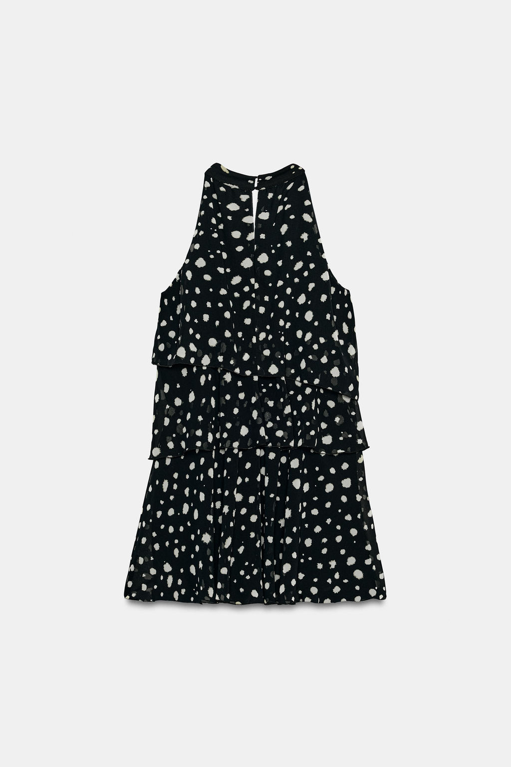 VESTIDO MINI LUNARES VOLANTES / Negro / Crudo - Zara фото 8