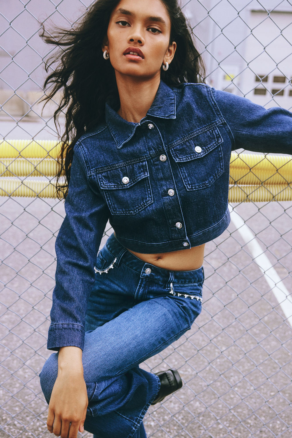 Cazadora denim cropped - H&m фото 5
