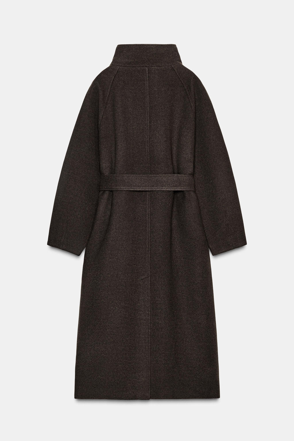 SOFT HIGH-NECK COAT WITH BELT - Zara фото 10