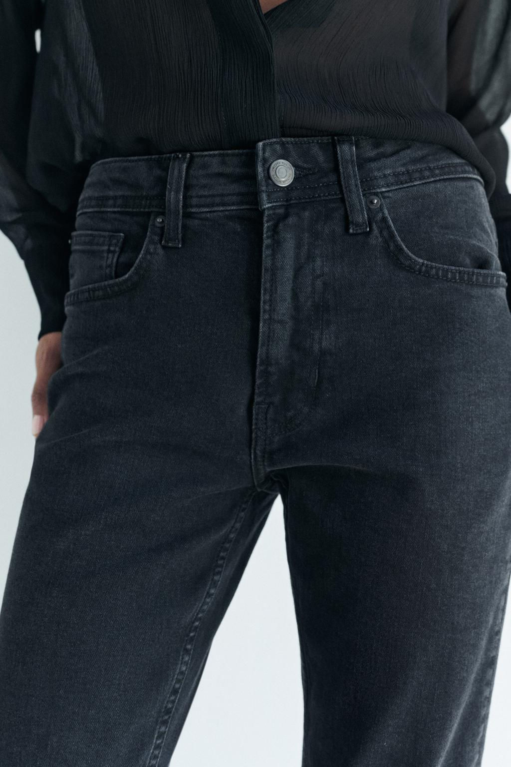 ZW COLLECTION RELAXED SLIM FIT MID-RISE JEANS - Zara фото 13