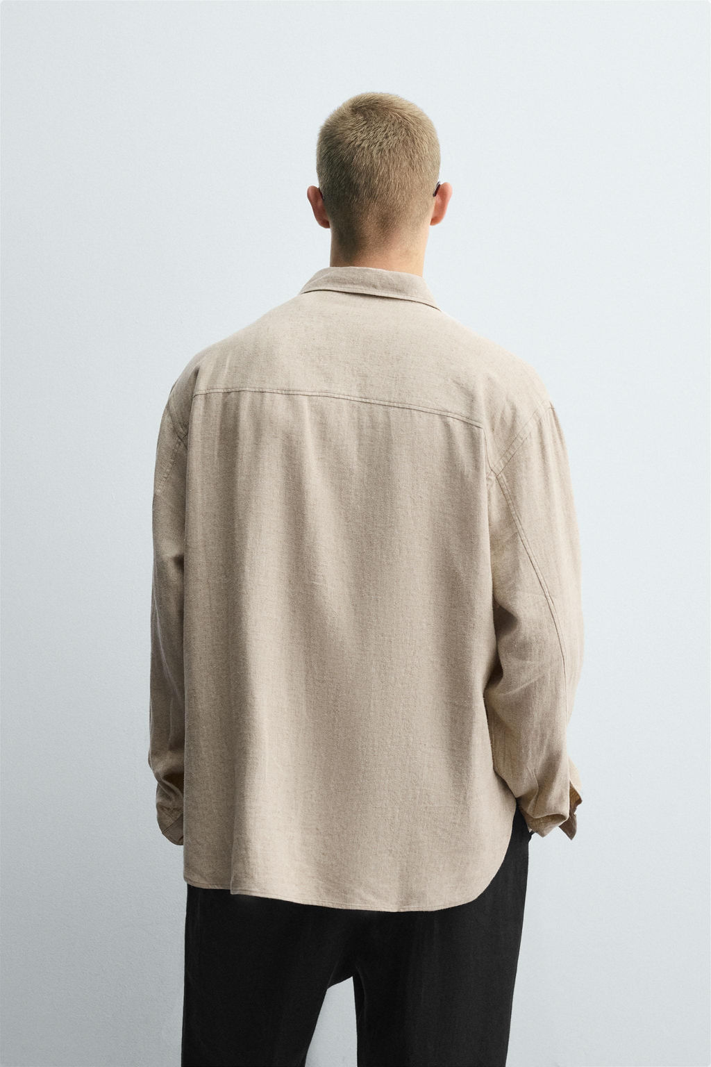 LINEN-VISCOSE TIE SHIRT - Zara фото 3