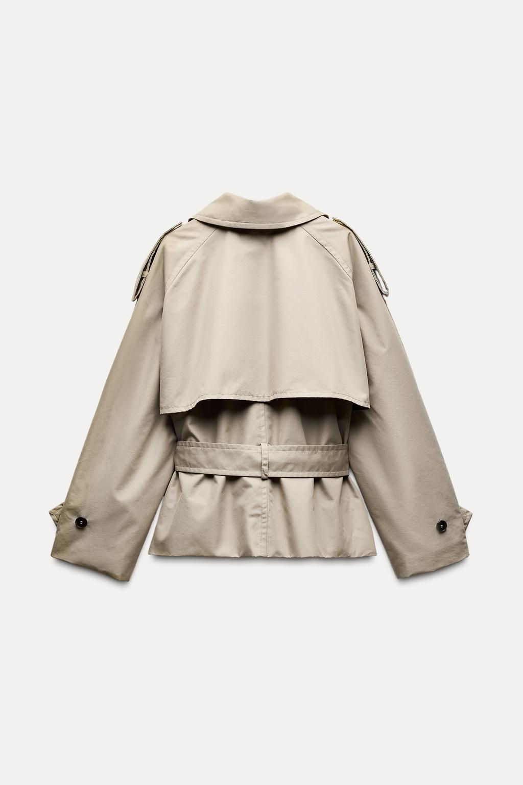 ZW COLLECTION SHORT TRENCH COAT - Zara фото 8