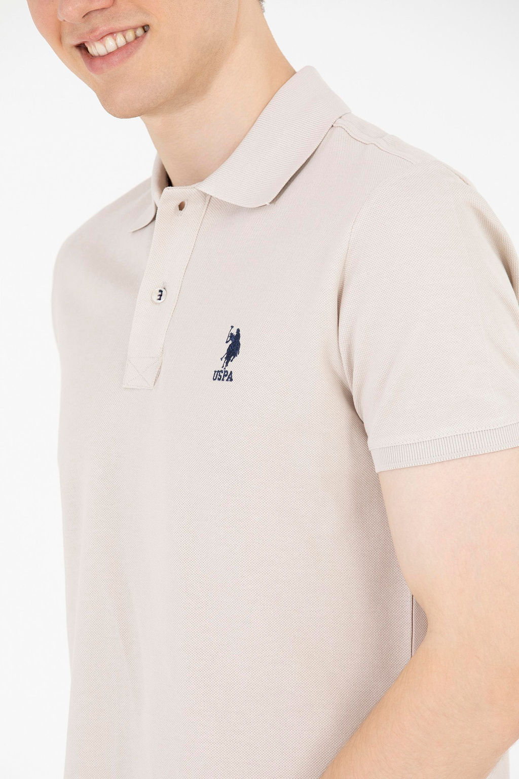 U. S. Polo Assn Мужская базовая футболка с воротником-поло Stone - U.s. polo assn фото 8