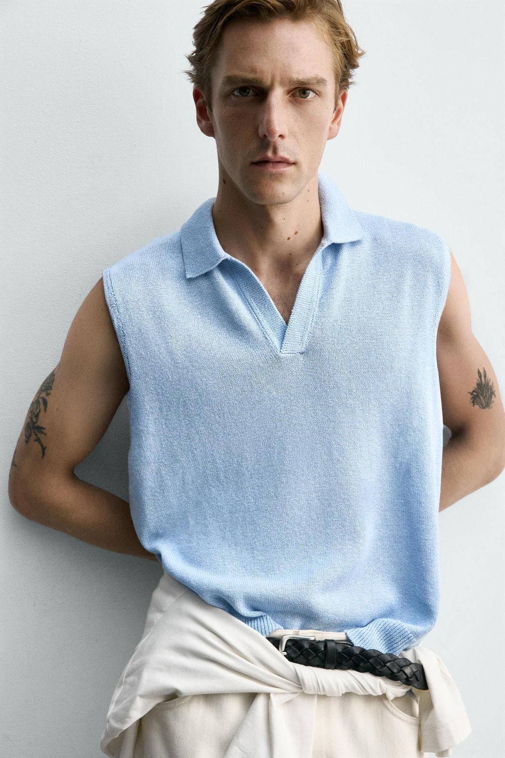 CAMISA PUNTO RELAXED FIT / Beige claro - Zara фото 15