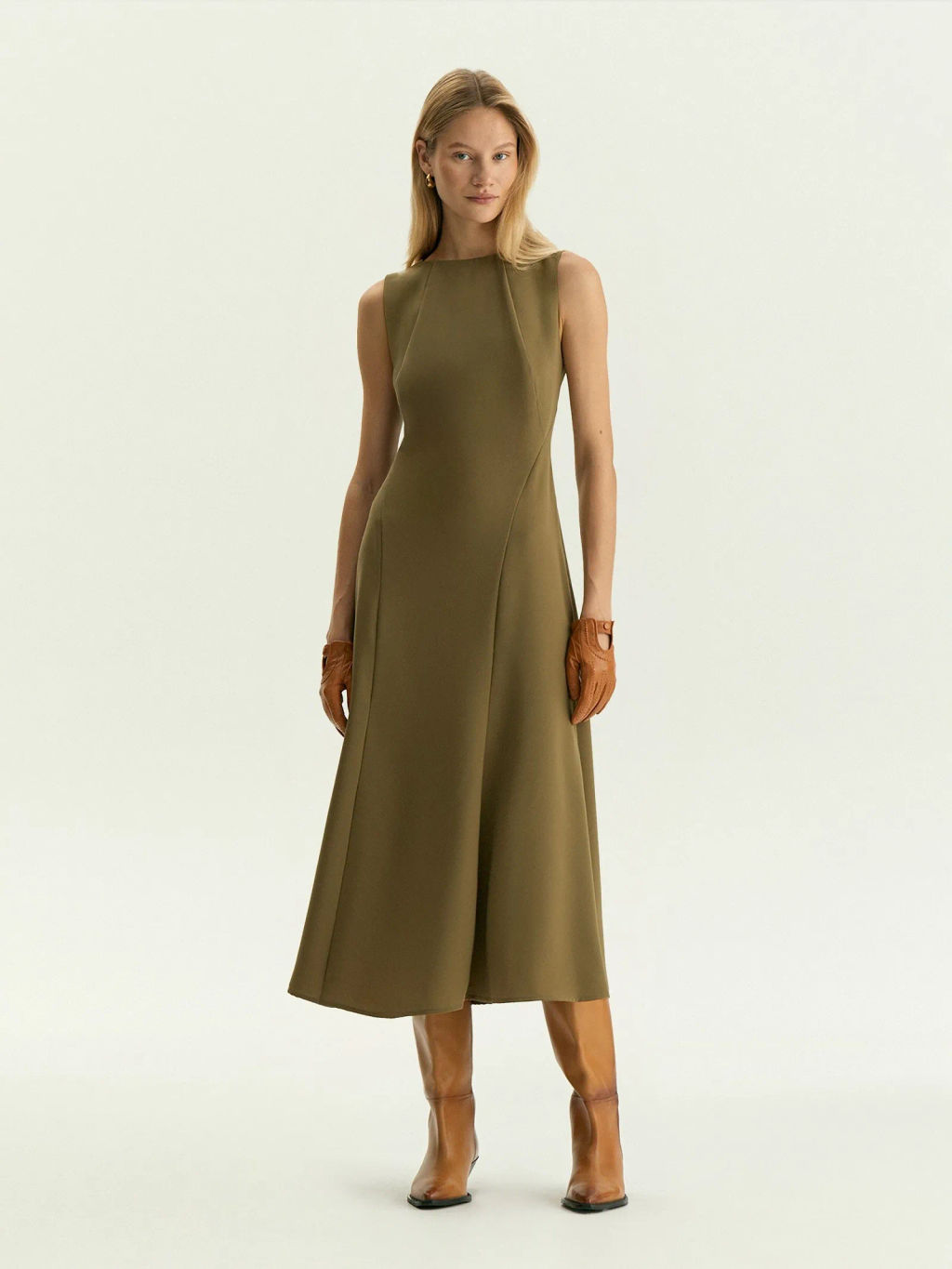 Платье без рукавов, PL1762/savour