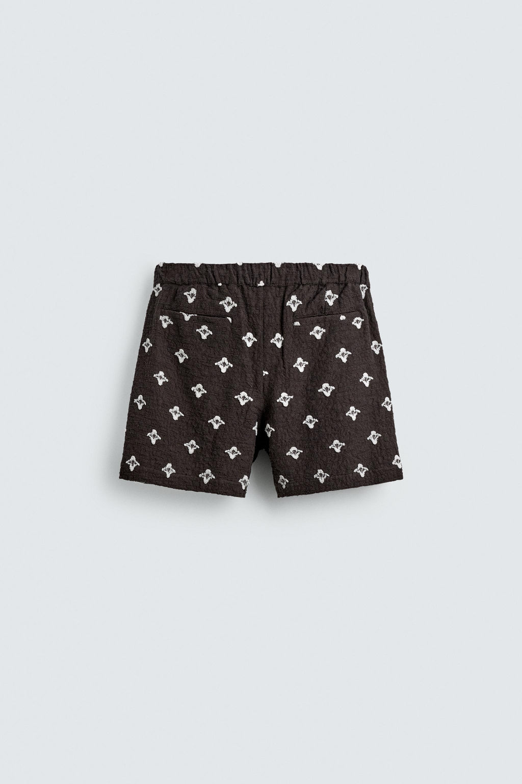 BERMUDA RELAXED FIT JACQUARD TEXTURA / Marr?n / Topo - Zara фото 7