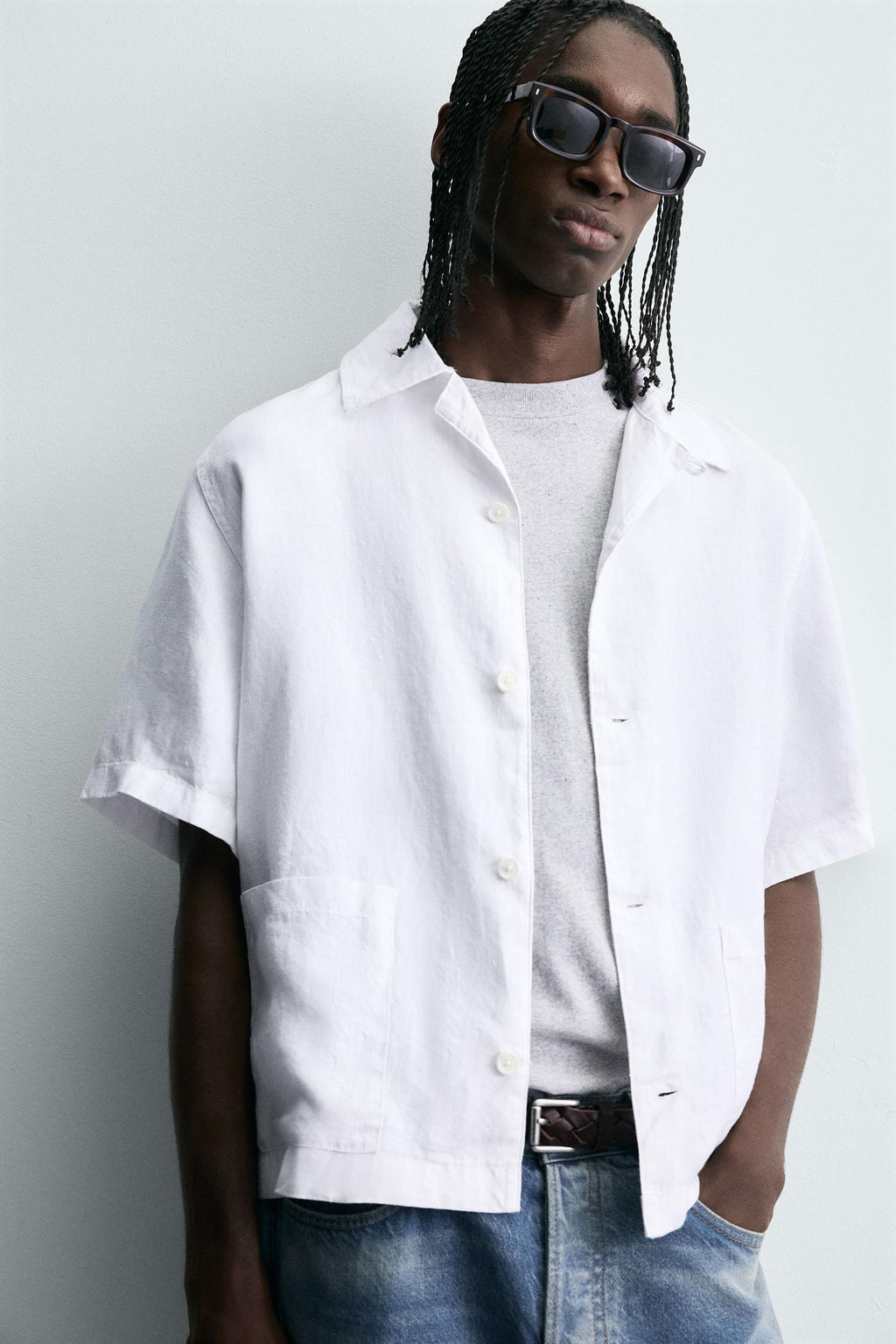 100% HEMP RELAXED FIT SHIRT - Zara фото 5