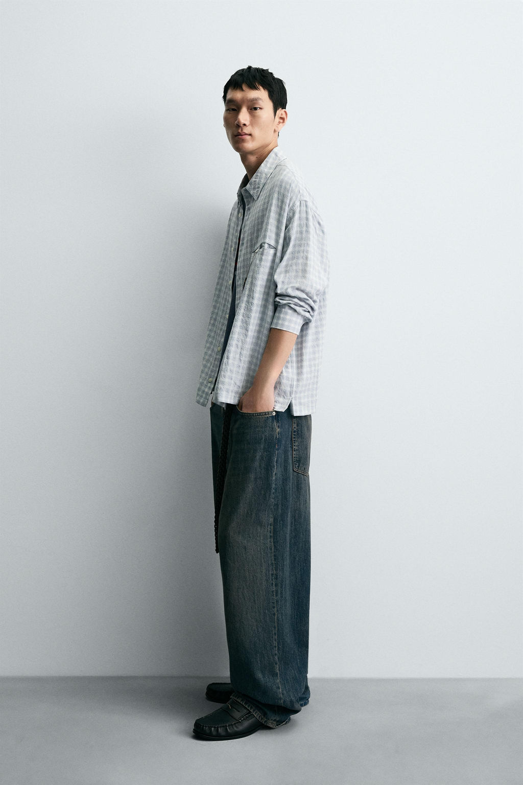 TEXTURED CHECK SHIRT - Zara фото 4