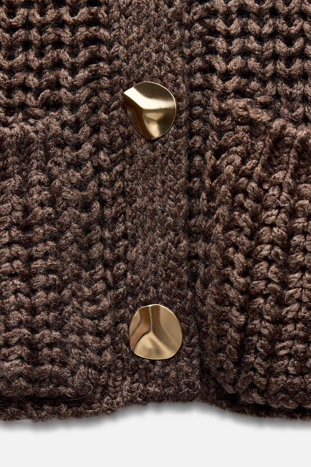 CHUNKY KNIT WAISTCOAT - Zara фото 6