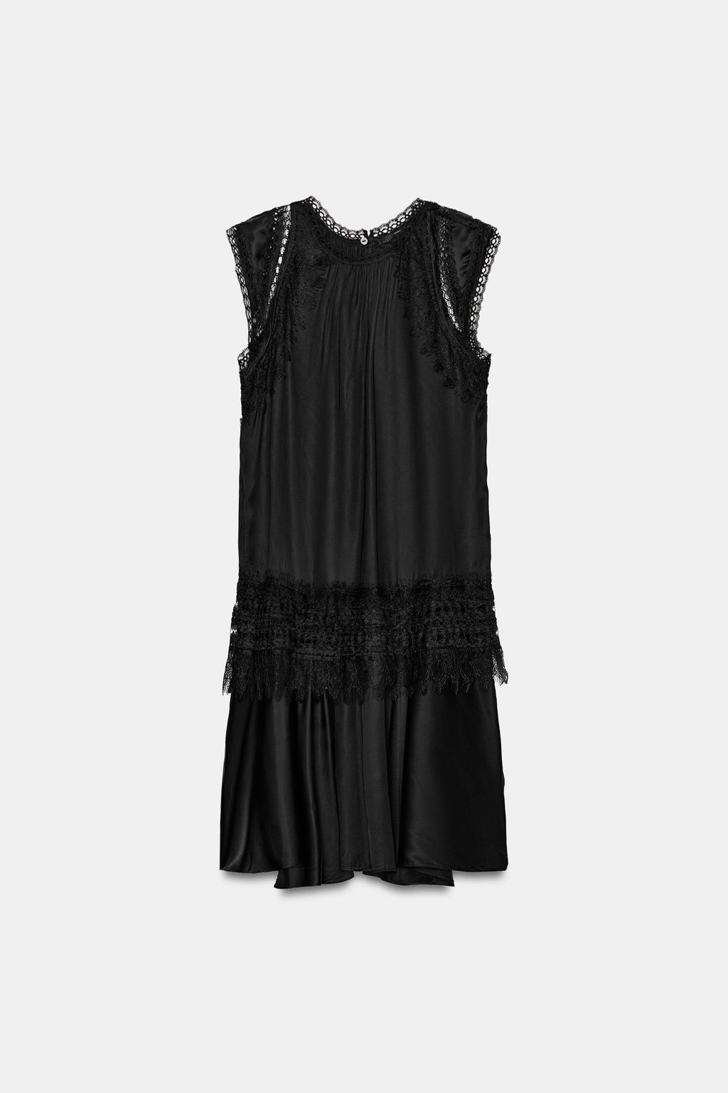 VESTIDO CORTO ENCAJE ZW COLLECTION / Negro - Zara фото 6