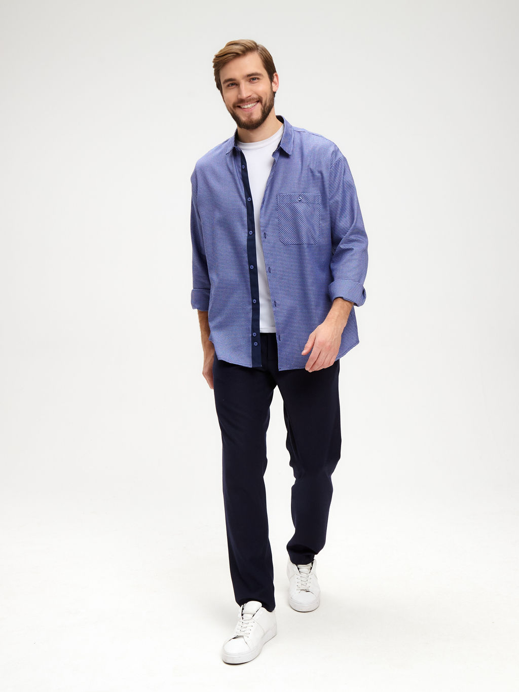 Сорочка мужская длинный рукав GREG S223/111/079/P/1  фото 6