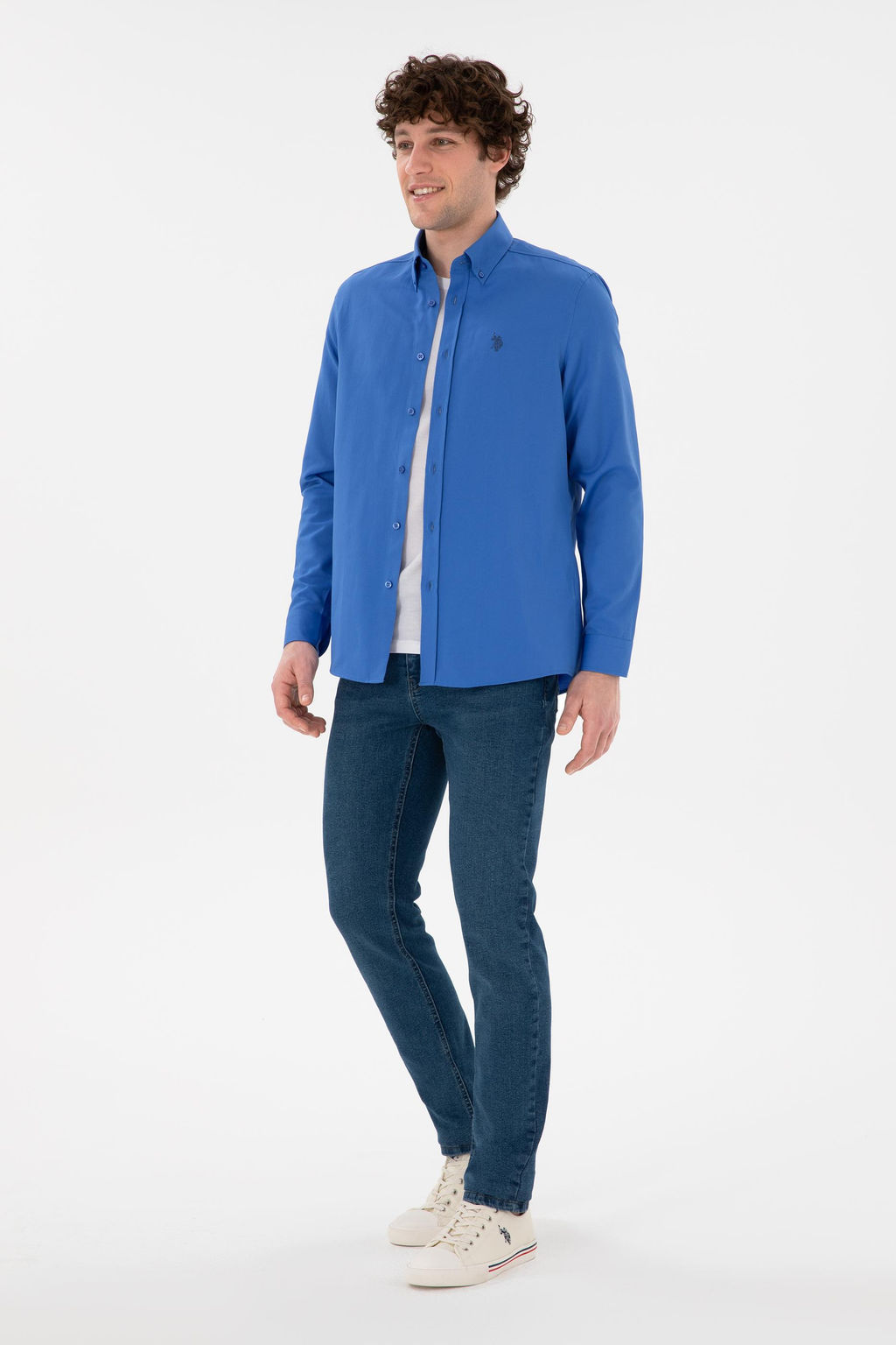 Erkek _ndigo Uzun Kollu Basic G_mlek Sepette S_rpriz _ndirim - U.s. polo assn фото 4
