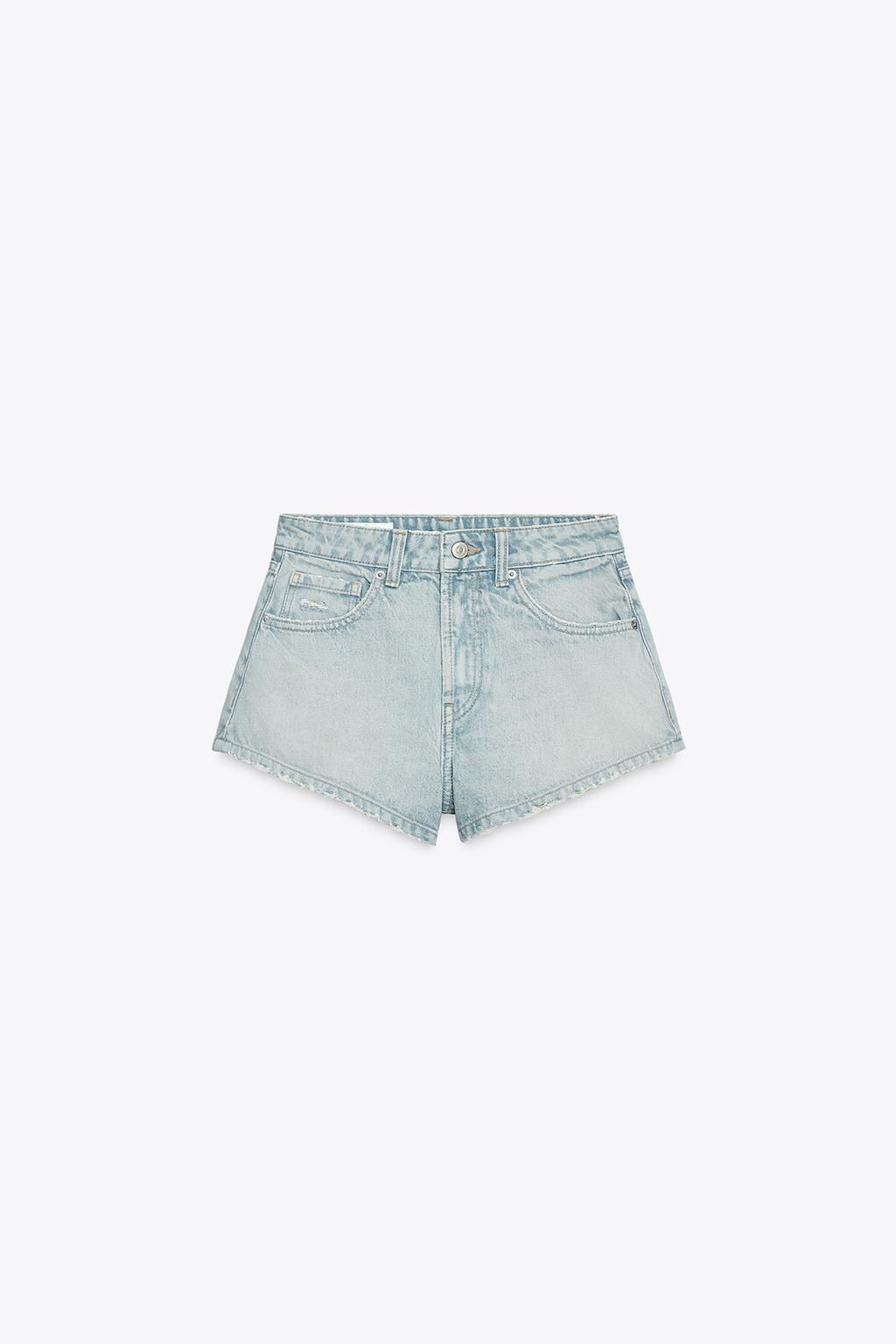 MID-WAIST TRF MINI DENIM SHORTS - Zara фото 3