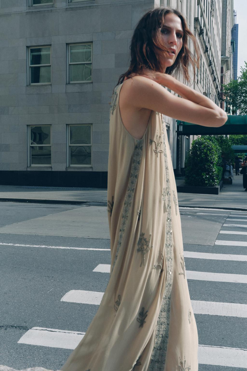 ZW COLLECTION BEADED EMBROIDERED DRESS - Zara фото 4