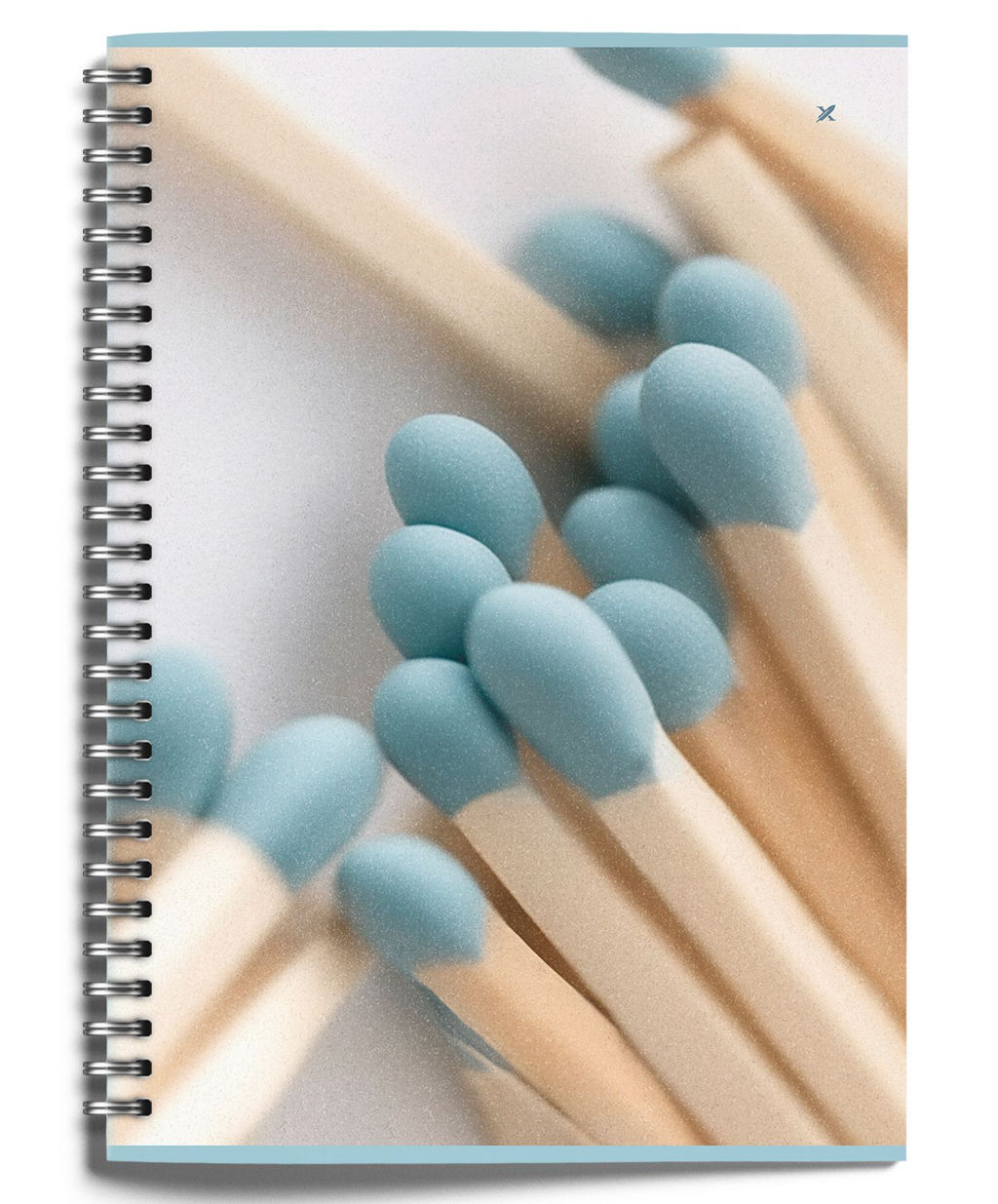 Тетрадь 96 л. А4 клетка, на гребне, LOREX AZURE офсет, мелованный картон, soft touch, запечатка форзаца - Buro фото 2
