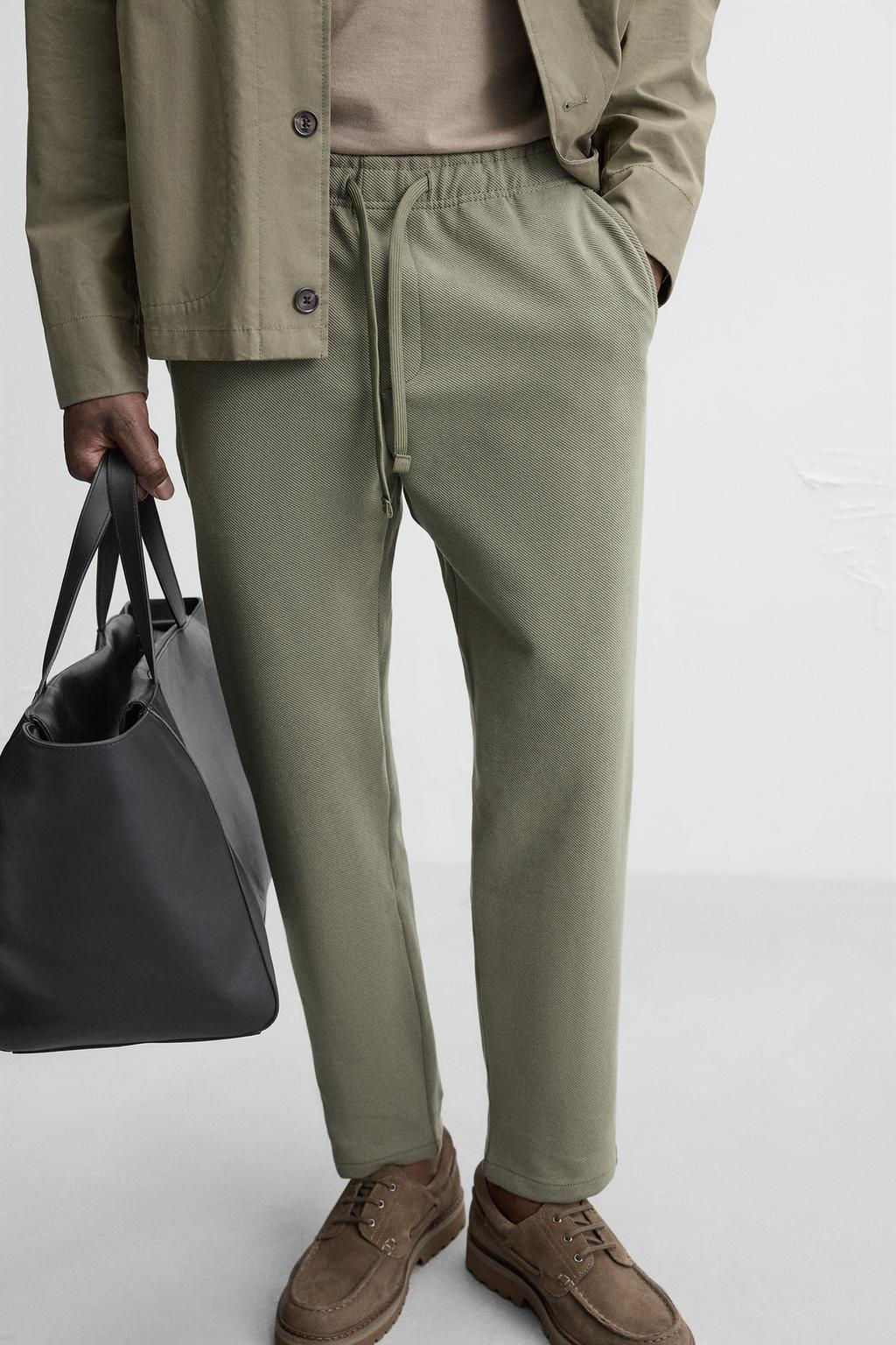 COMFORT FIT JOGGER WAIST TROUSERS - Zara фото 49