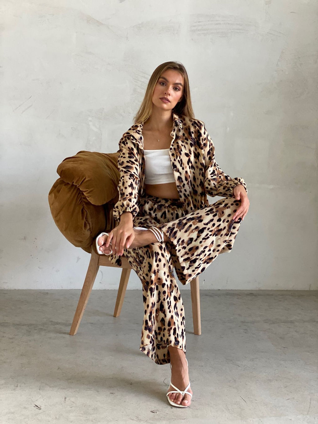 Martichelli Брюки коричнево-бежевые с принтом  фото 3