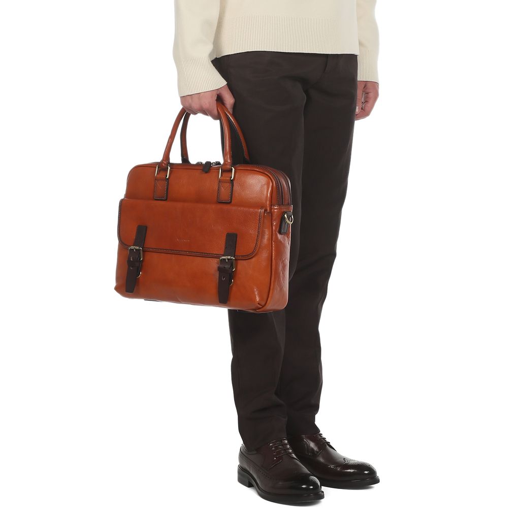 Мужская сумка для ноутбука GERARD HENON Артикул 2920705, светло-коричневый  фото 2
