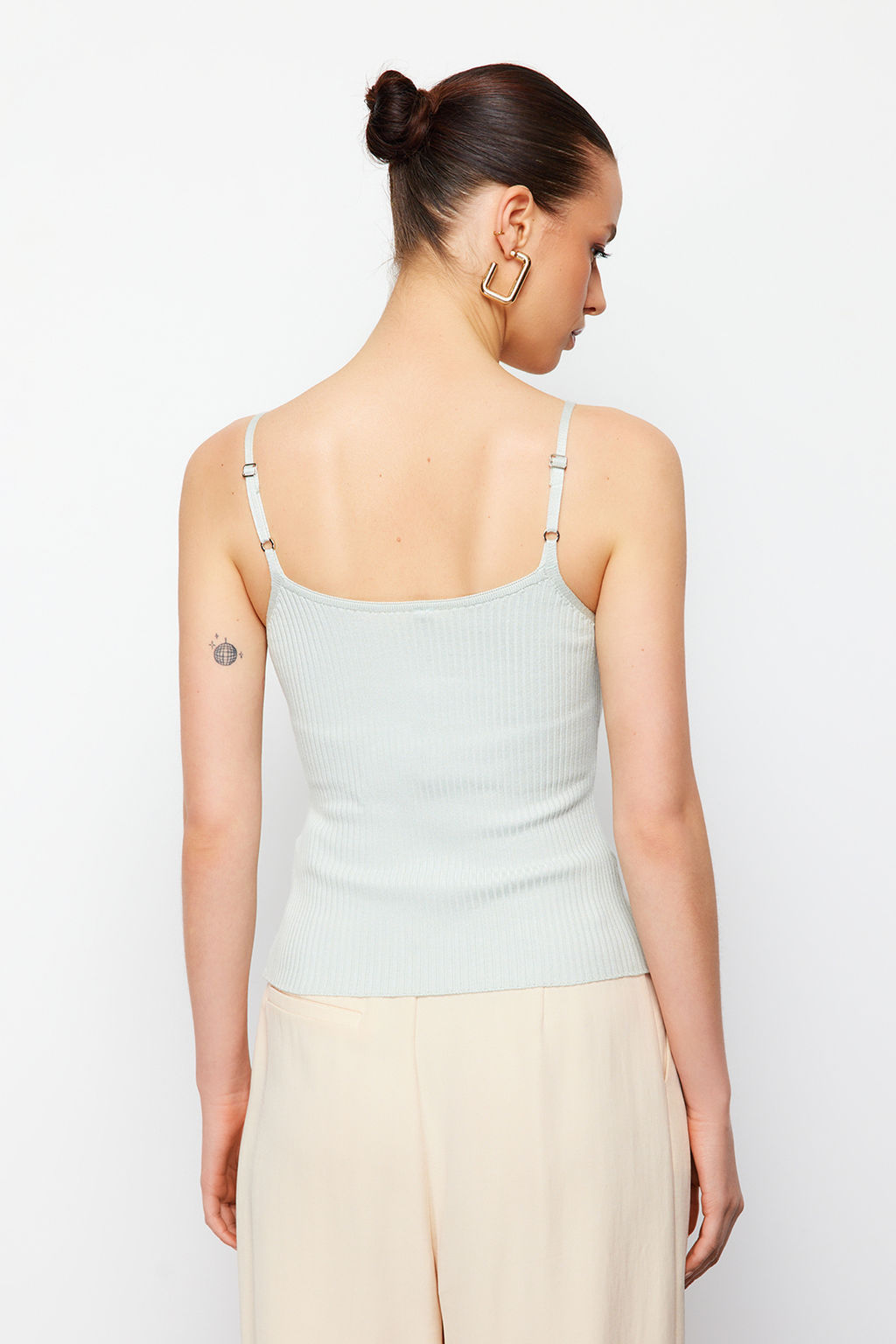 Mint Fitil Orgulu Basic Triko Bluz TWOSS24BZ00263 - Trendyolmilla фото 6