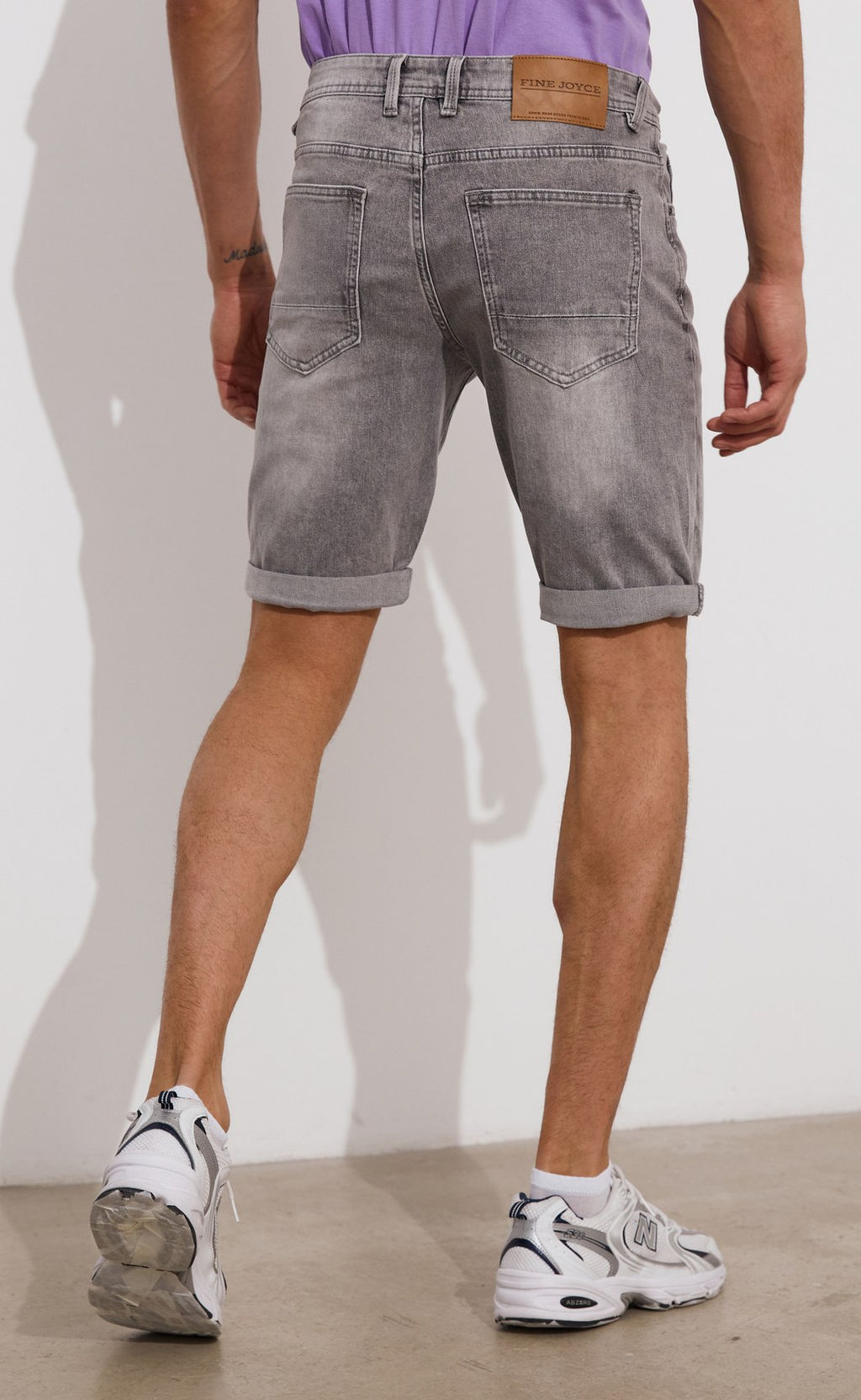 Шорты джинс F311-0910 grey - Fine joyce фото 6