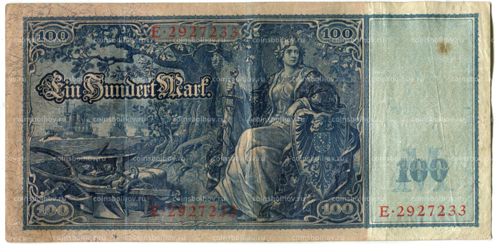 Банкнота 100 марок 1910 года Германия
