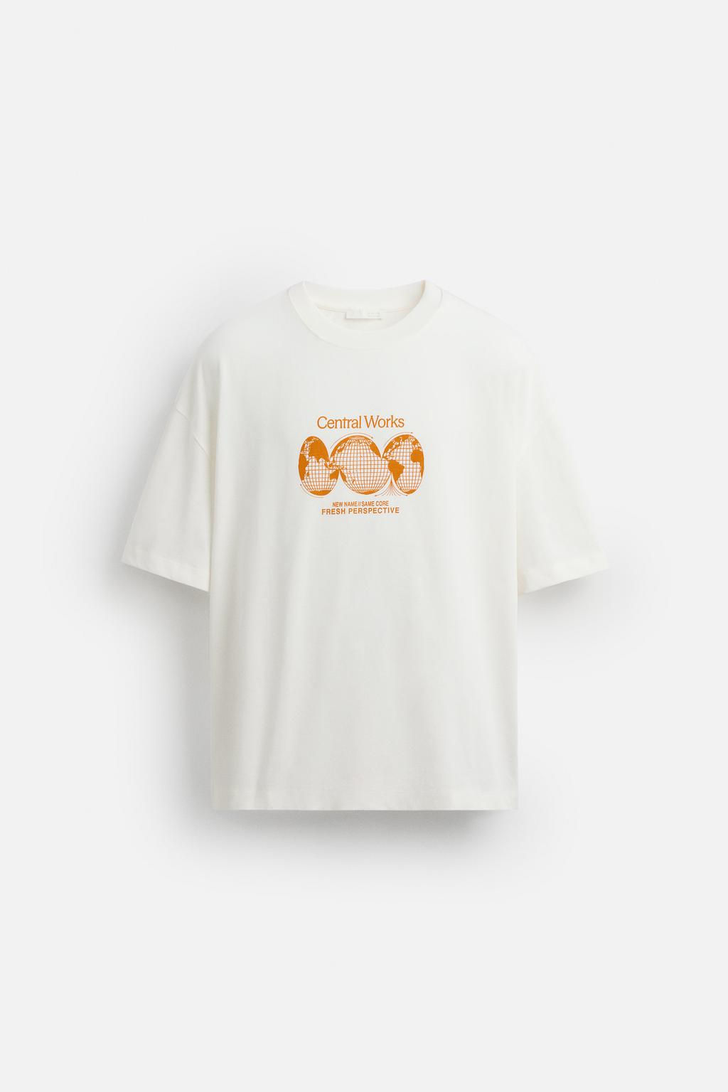 T-SHIRT WITH CONTRAST PRINTS - Zara фото 15