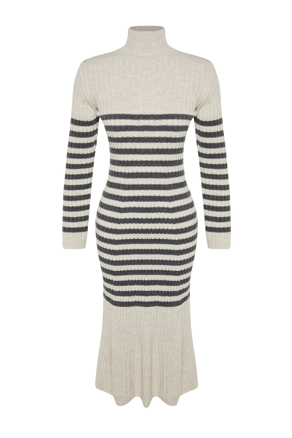 Tas Maxi Triko Cizgili Elbise TWOAW24EL00091